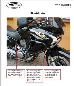 Кожух двигателя, дуги безопасности HONDA XL 650 2000-