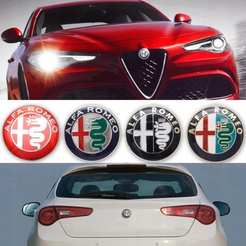 7 частей эмблемы автомобиля Alfa Romeo.