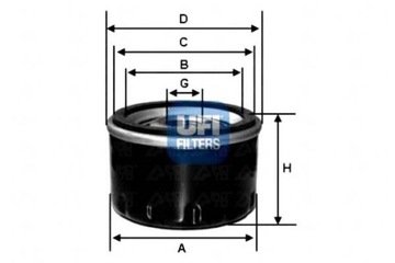FILTR OLEJU UFI 2230294 1992239 1109AE 1109CG