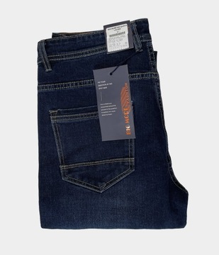 Spodnie Jeansowe Męskie Granatowe Texasy Dżinsy BIG MORE JEANS N24 W38 L30