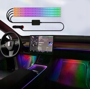 Светодиодная лента RGB NEON для салона автомобиля CARS