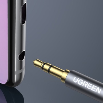 Кабель Ugreen AV118 10595 mini jack 3,5 мм M/mini jack 3,5 мм F 3м серебристый