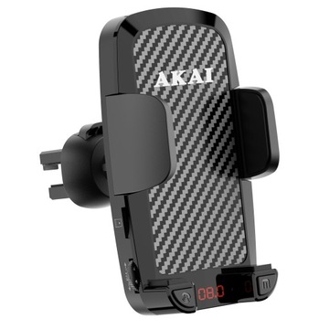 TRANSMITER FM Bluetooth UCHWYT NA TELEFON SAMOCHODOWY AKAI FMT-C14BT