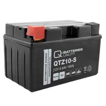 AKUMULATOR ŻELOWY Q-BATTERIES QTZ10S YTZ10S 12V 8.6Ah 190A FV