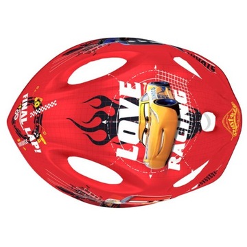 Kask rowerowy dziecięcy regulowany 52-56 cm - licencja CARS 3 (Auta)