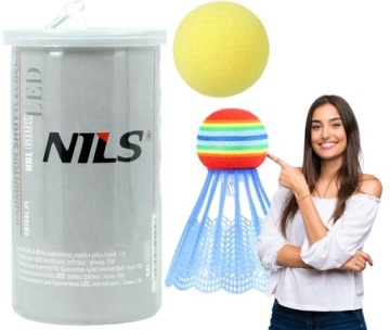 Светодиодный волан + губка для набора для бадминтона