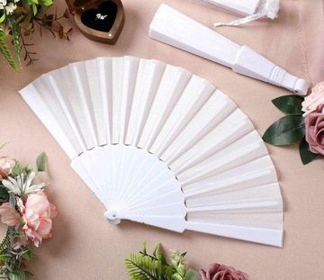 Фан -фанат Японский китайский жарм летняя свадьба для гостей белые