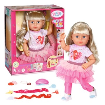 BABY born Lalka Siostrzyczka Blondynka Interaktywna 43 cm