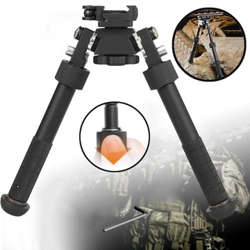 REGULOWANY TAKTYCZNY BIPOD PICATINNY, AKCESORIA TAKTYCZNE, BIPOD DWURZĘDOWE
