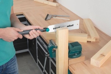 WOLFCRAFT Регулируемое стусло для планок + японская ручная пила