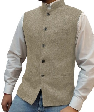 2023 Nowa Men's Vest Single Breasted Slim Fit Vintage Waist