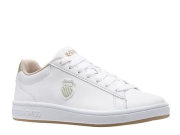 Buty damskie trampki K SWISS COURT SHIELD SKÓRZANE SNEAKERSY TENISÓWKI