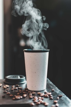 Kubek na kawę wielorazowy eko recykling czarno-różowy 227ml circular cup