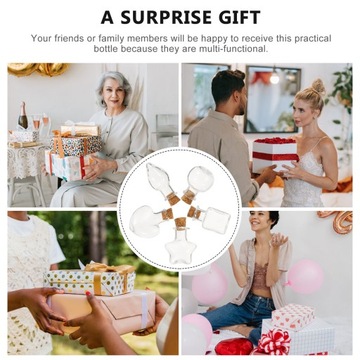 Стеклянные мини-бутылки с крышками для бутылок