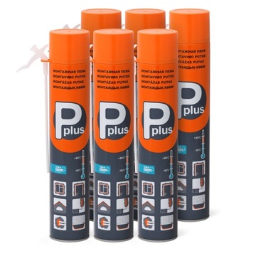 Pianka montażowa całoroczna Pplus 750ml x 6 sztuk