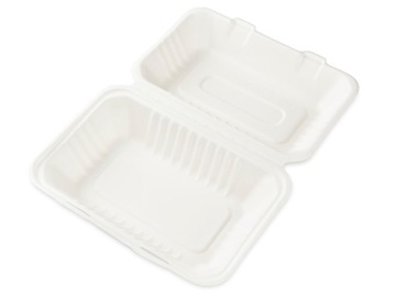 Pojemnik Obiadowy Pół Połówka PULPA TRZCINY Cukrowej 23x15x8 cm 50 szt