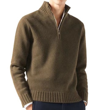 Elegancki Sweter golf zimowy wielokolorowy ciepły sweter ROZ M-3XL