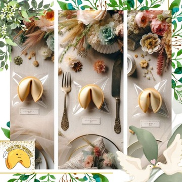 Chińskie CIASTECZKA Z WRÓŻBĄ Podziękowania dla Gości Magiczne Ciastko 50szt