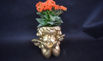 Вазон, чехол-ангел для искусственных цветов