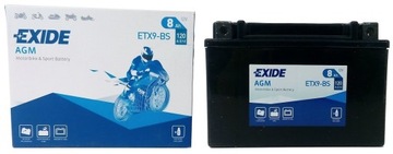 AKUMULATOR EXIDE BIKE MF AGM YTX9-BS 12V 8AH 120A