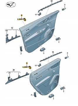 AUDI OE LAMPA OSVĚTLENÍ KLIKY VNĚJŠÍ