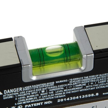 Poziomica laserowa podświetlana z miarą 1,5m