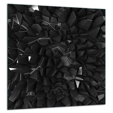 SZKLANA PŁYTA OCHRONNA PANEL KLEJ 60x65 CZARNA Hartowane Szkło Kuchnia