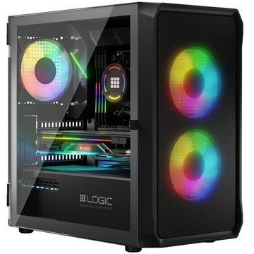 Obudowa do komputera PC Logic Portos ARGB MINI szkło hartowane went 3x120mm