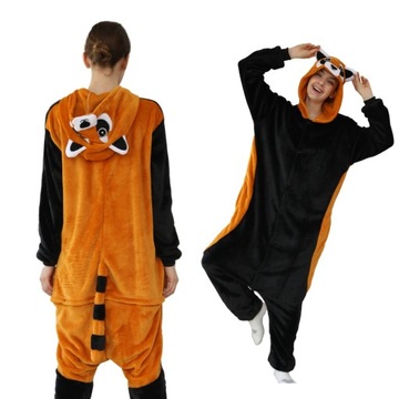 Piżama Onesie Kigurumi Kostium Przebranie Ruda Panda L: 165 -175cm