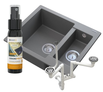 ZLEW ZLEWOZMYWAK GRANITOWY PÓŁTOREJ KOMORY 6 KOLOR