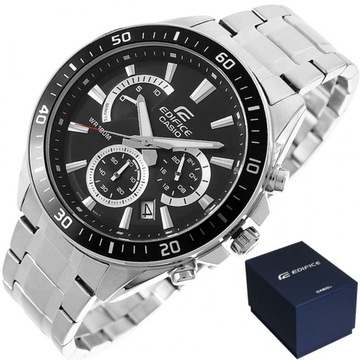 Zegarek Męski CASIO EDIFICE CHRONOGRAF DATOWNIK WODOSZCZELNY + BOX