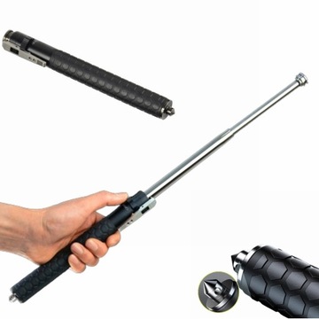 Pałka Teleskopowa Stalowa Mocna Policyjna 650 Mm Baton