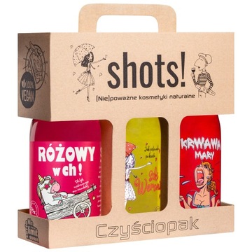 Zestaw 3 x żel pod prysznic SHOTS! Rożowy w ch! Siki Krwawa Czyściopak