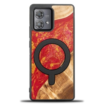 Pouzdro Bewood Unikátní pro Motorola Edge 40 Neo Neony Paříž s MagSafe