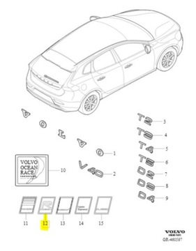 Эмблема R-Design на заднюю дверь Volvo 31440410