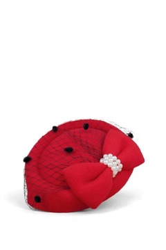 Женская фетровая шляпа-токе в стиле ретро с вуалью