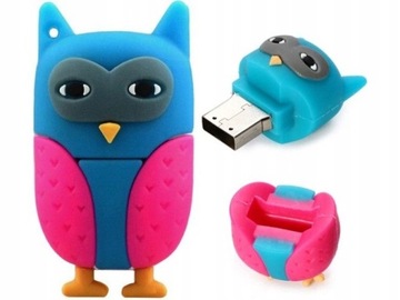 PENDRIVE USB SZYBKI FLASH DRIVE ULTRA PAMIĘĆ ZAWIESZKA PREZENT SOWA 16GB