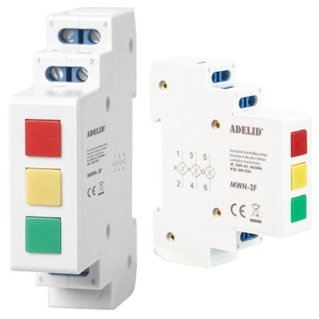 LAMPKA SYGNALIZACYJNA 3-FAZ WSKAŹNIK NAPIĘCIA LED