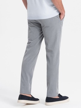 Eleganckie męskie spodnie chino klasyczny krój j.szare V1 OM-PACP-0191 L