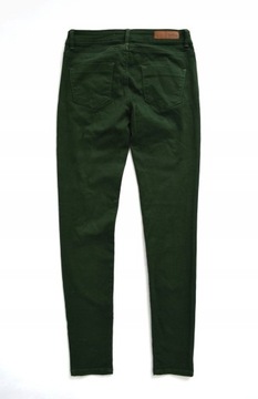 ZARA TRF jeansowe spodnie zielone 7/8 RURKI 34/XS