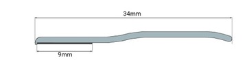 Плоские направляющие для рулонных штор из ПВХ 34 мм (2x 135 см)
