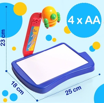 Projektor Rzutnik do Nauki Rysowania ze Slajdami Podświetlany Regulowany