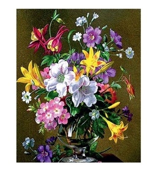 KWIATY HAFT DIAMENTOWY Diamond Painting 5D 30x40 MOZAIKA DIAMENTOWA HOBBY