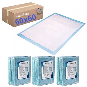 Podkłady DO PRZEWIJANIA chłonne 60x60 cm higieniczne MOCNE ZARYS 75 szt.
