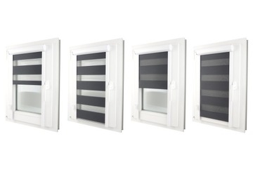 Рулонные шторы день-ночь в КАССЕТЕ с НАПРАВЛЯЮЩИМИ 73Х130