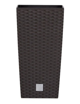 Садовые цветочные горшки Терраса Садовый цветочный горшок 3 pcs Тёмный ротанг Ротанг