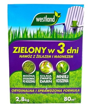 Westland nawóz do trawnika 2,8kg /80m2 ZIELONY W 3 DNI