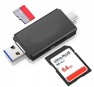 КАРТРИДЕР 5 в 1 SD MicroSD USB TYPE-C MicroUSB OTG