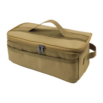 Torba do przenoszenia grilla, przybory piknikowe, organizer, zamki, duża pojemność, khaki