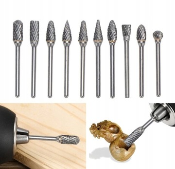 ФРЕЗЕРНЫЙ НАПИЛЬНИК 10x ДЛЯ ВРАЩАЮЩЕГОСЯ МЕТАЛЛА КАРБИДА ВОЛЬФРАМА